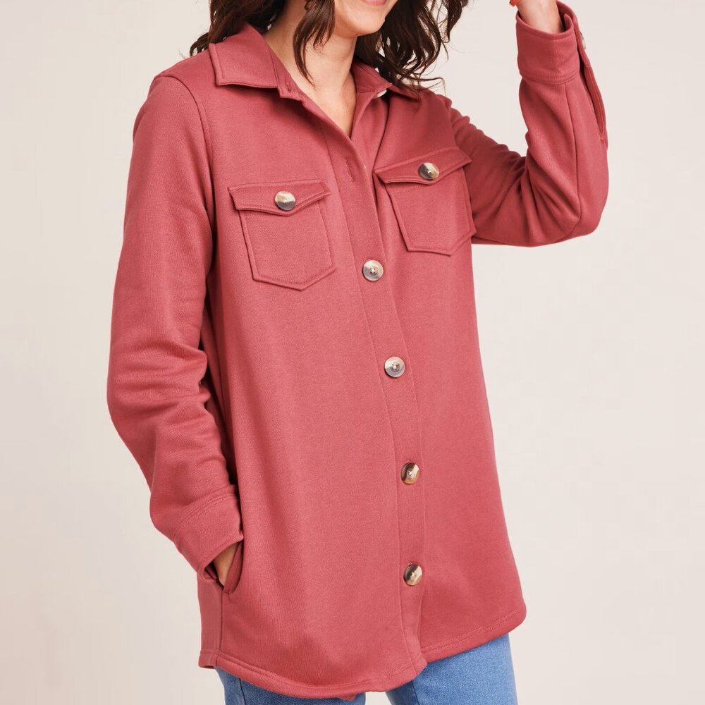 2XL Women's Shirt Jacket Pomegranante NWOT